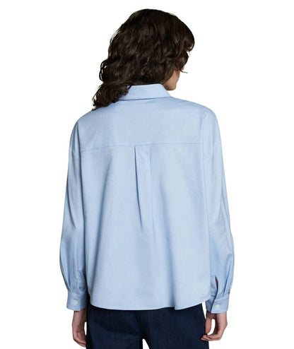 Mondrian Venezia by Camicetta Snob Camicia in Oxford con Jabot 31506 750 Celeste