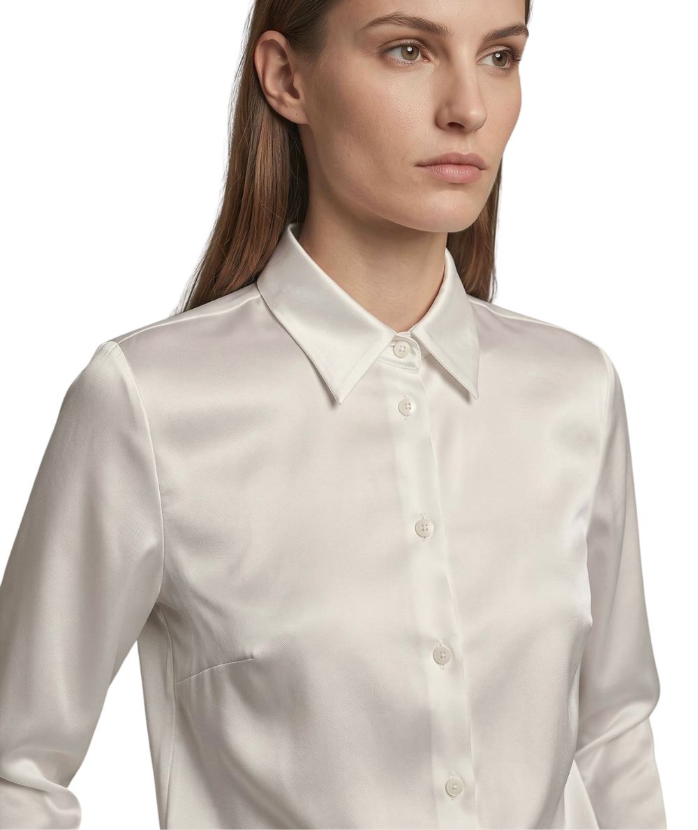 Mondrian Venezia by Camicetta Snob Camicia in Seta Stetch 31509 776 Bianco Avorio