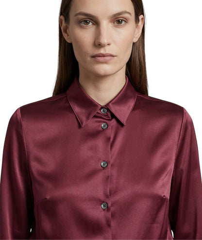 Mondrian Venezia by Camicetta Snob Camicia in Seta Stetch 31509 776 Rosso Bordeaux