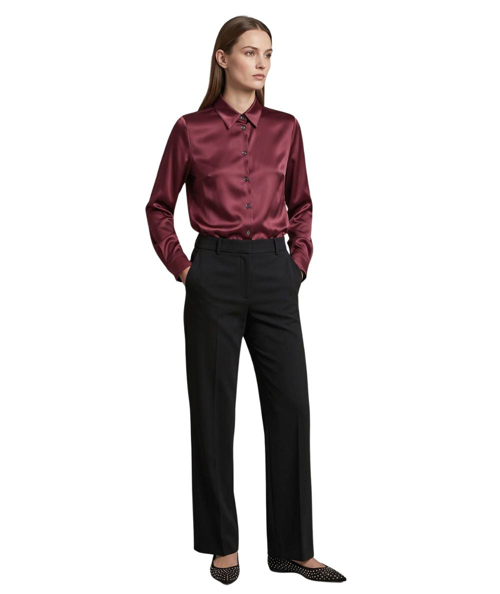Mondrian Venezia by Camicetta Snob Camicia in Seta Stetch 31509 776 Rosso Bordeaux