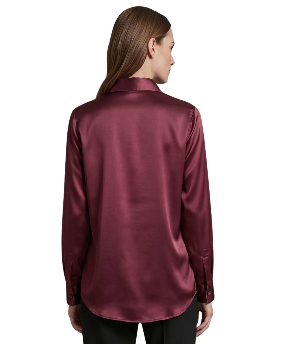 Mondrian Venezia by Camicetta Snob Camicia in Seta Stetch 31509 776 Rosso Bordeaux