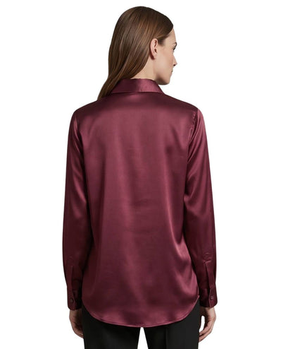 Mondrian Venezia by Camicetta Snob Camicia in Seta Stetch 31509 776 Rosso Bordeaux