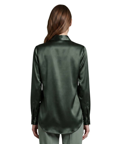 Mondrian Venezia by Camicetta Snob Camicia in Seta Stetch 31509 776 Verde Militare