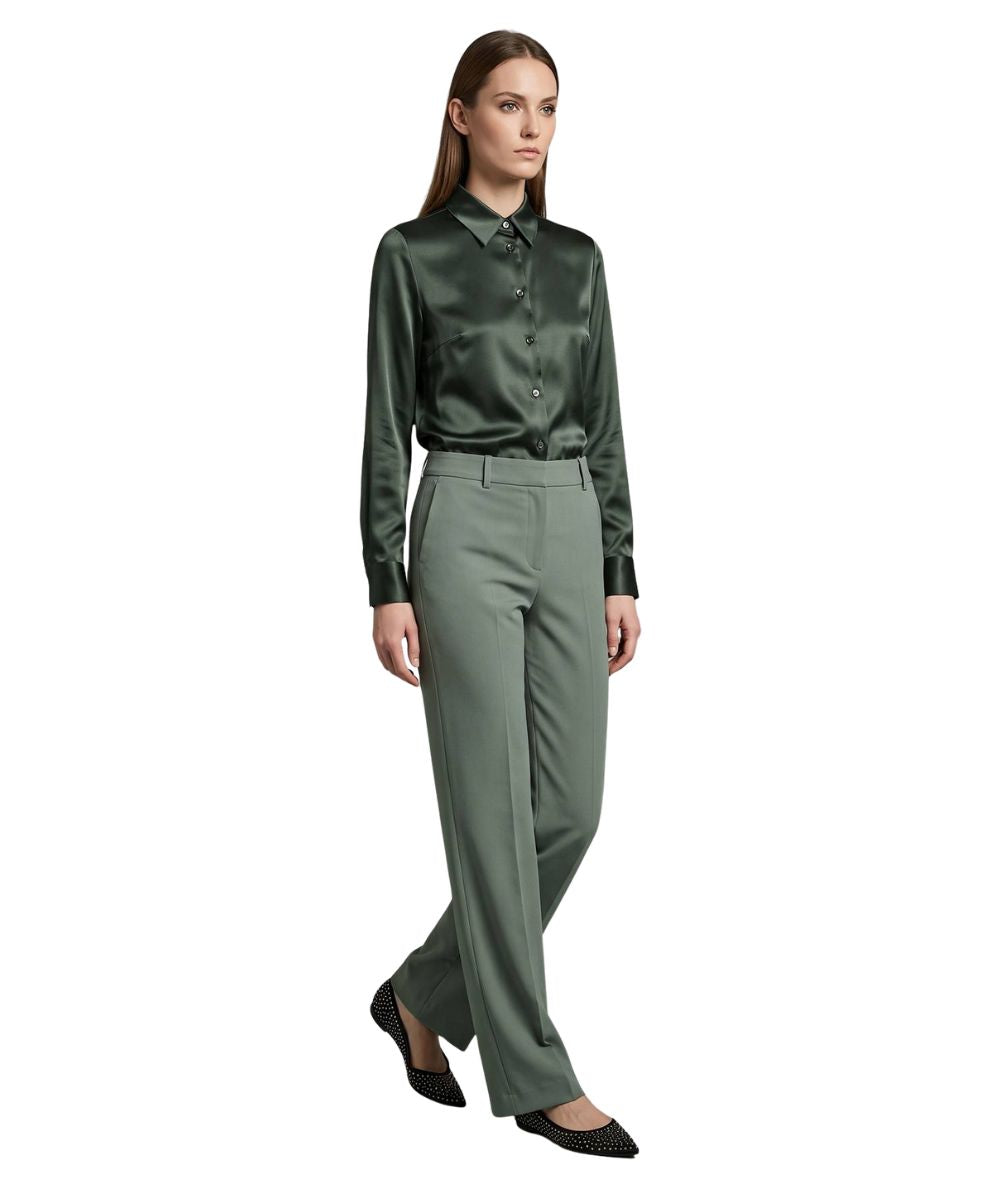 Mondrian Venezia by Camicetta Snob Camicia in Seta Stetch 31509 776 Verde Militare