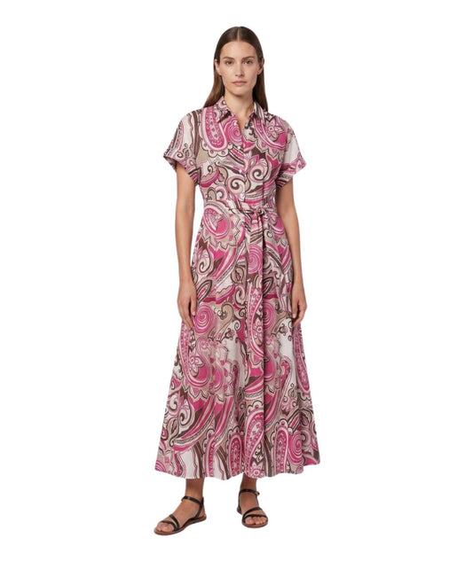 Mondrian Venezia Abito Lungo a Chemisier 41495 617 Rosa