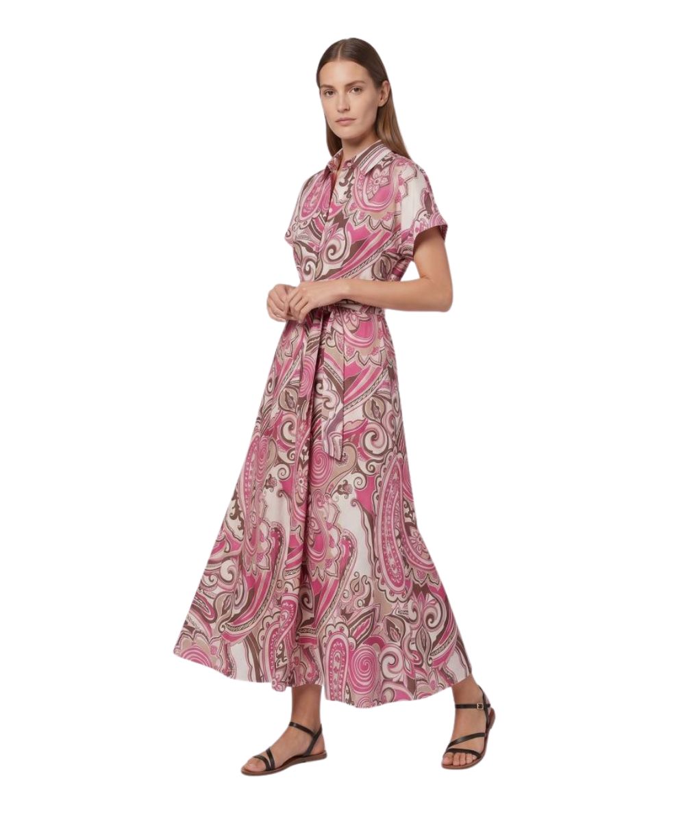 Mondrian Venezia Abito Lungo a Chemisier 41495 617 Rosa