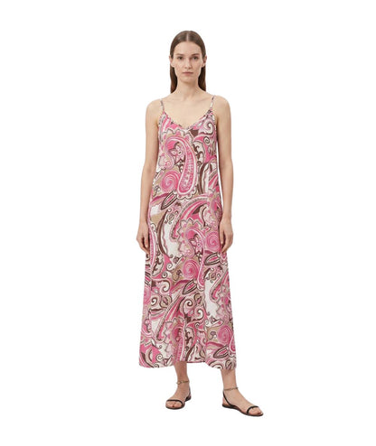 Mondrian Venezia Abito a Sottoveste in Viscosa Fantasia Paisley 41470 603 Rosa