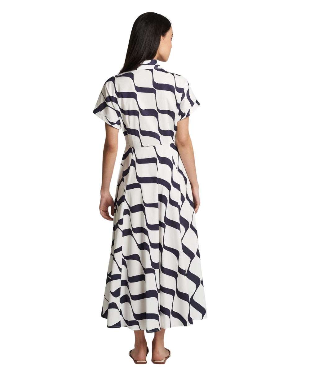 Mondrian Venezia Abito in Popeline di Cotone 41380/917 Bianco Blu