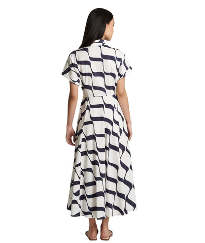 Mondrian Venezia Abito in Popeline di Cotone 41380/917 Bianco Blu