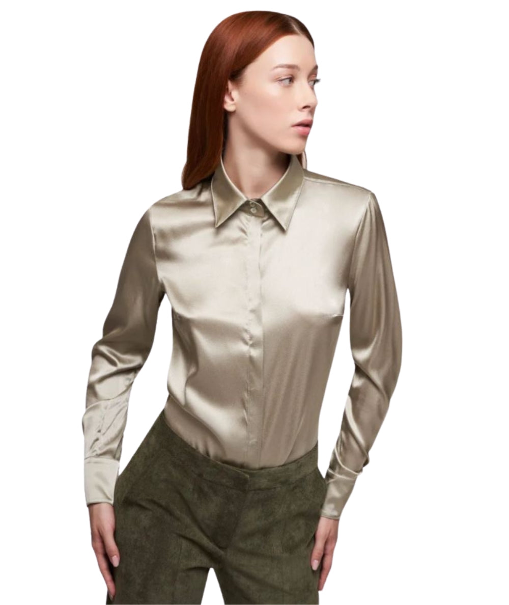 Mondrian Venezia Camicia Raso di Seta Stretch 31306/847 Beige