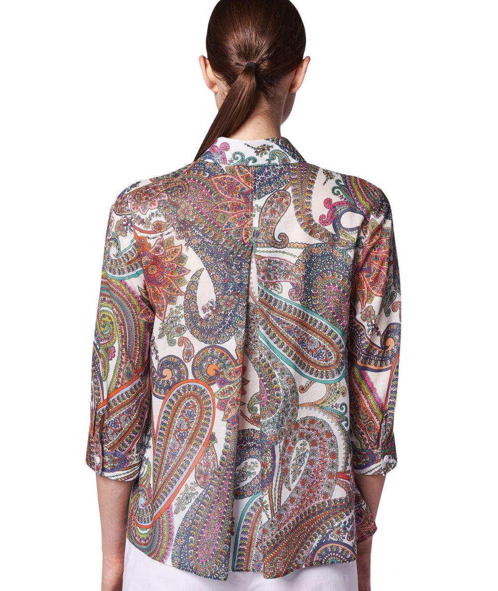Mondrian Venezia Camicia in Voile di Cotone 41485 665 Multicolore