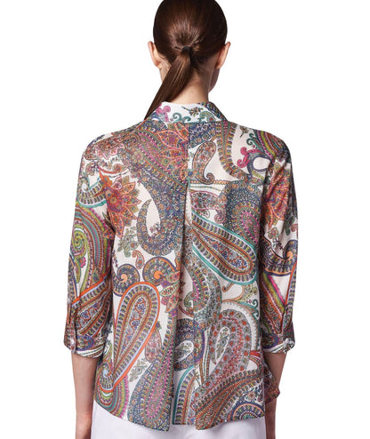 Mondrian Venezia Camicia in Voile di Cotone 41485 665 Multicolore