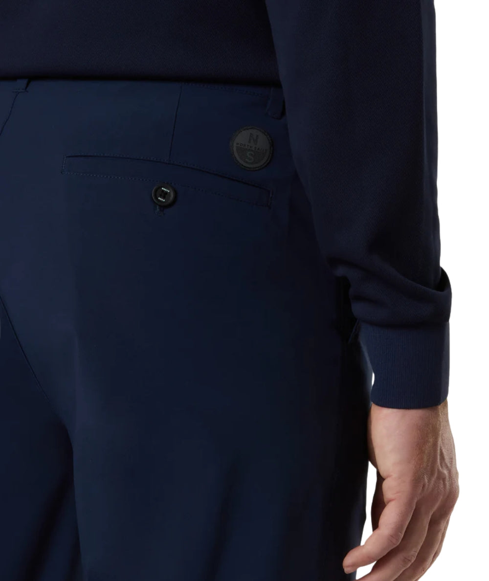NORTH SAILS Pantalone con Tasche in Solotex Chino Defender 673094_000 Blu Navy