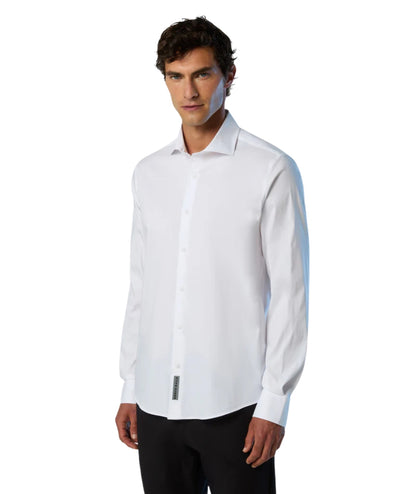 North Sails Camicia in Popeline Stretch 664414.000 Bianco