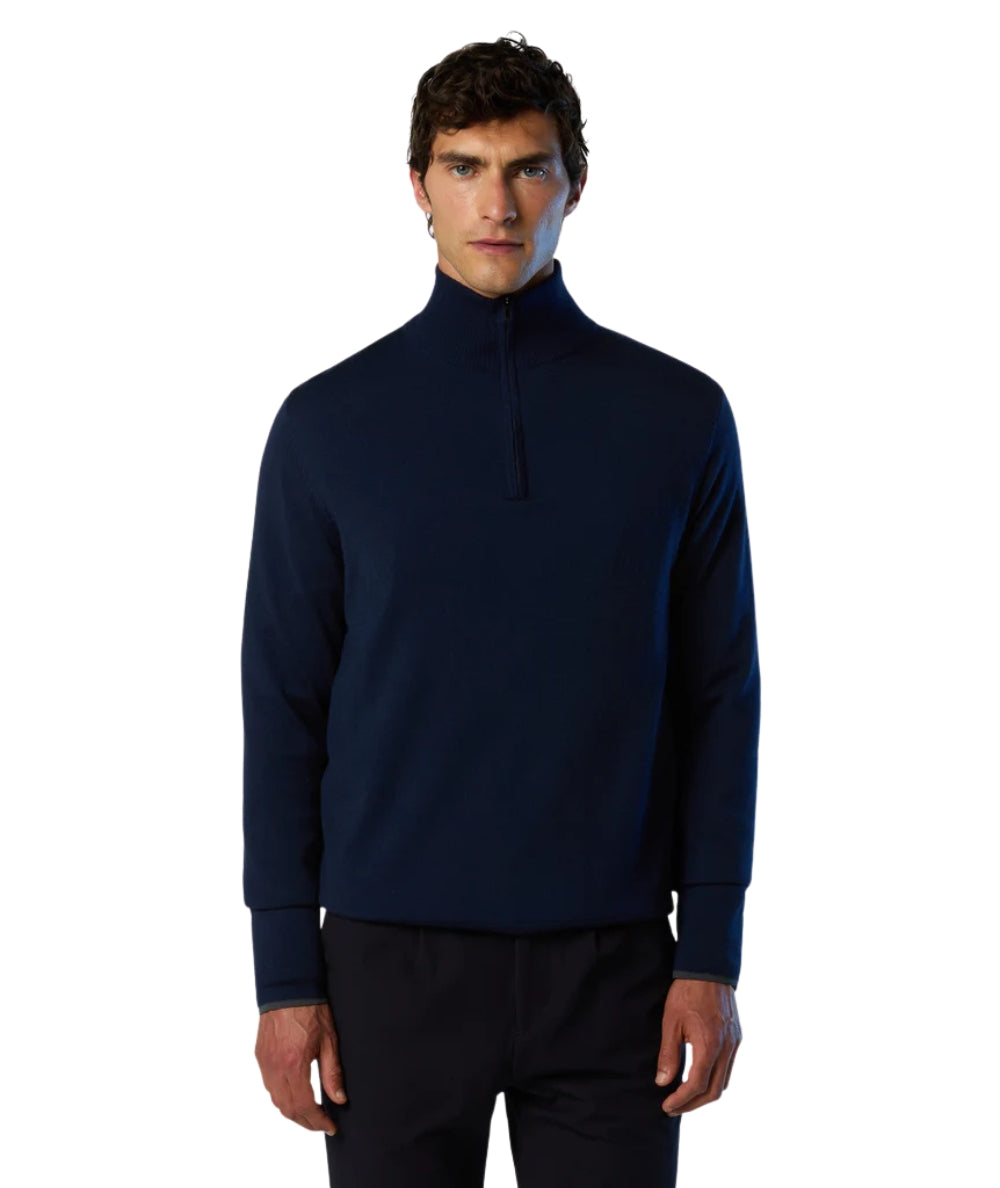 North Sails Dolcevita con Mezza Zip 699219.000 Blu Navy