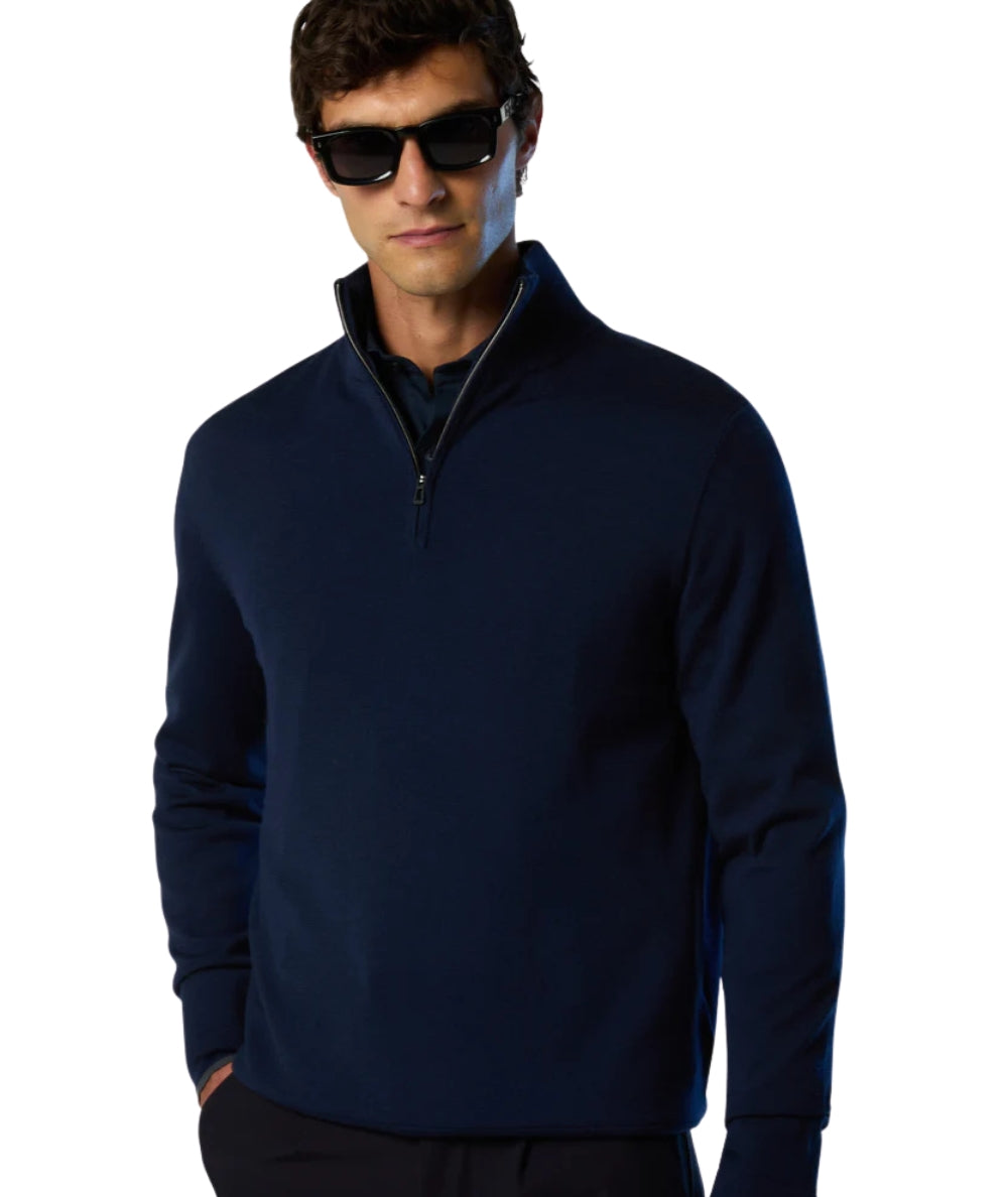 North Sails Dolcevita con Mezza Zip 699219.000 Blu Navy