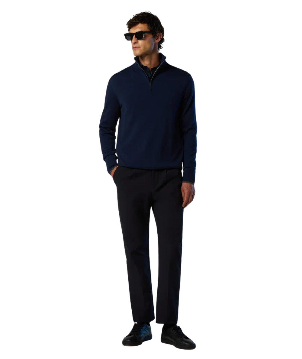 North Sails Dolcevita con Mezza Zip 699219.000 Blu Navy