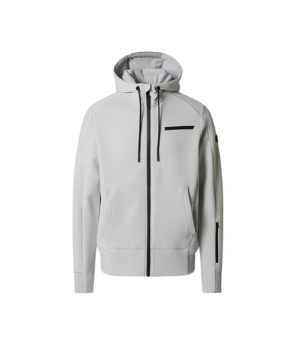 North Sails Felpa Full Zip con Cappuccio in Scuba 691156_000 Grigio