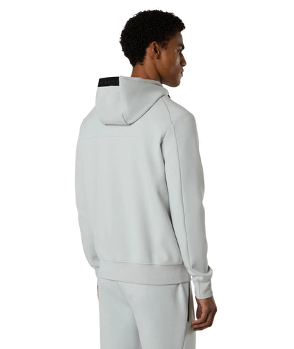 North Sails Felpa Full Zip con Cappuccio in Scuba 691156_000 Grigio