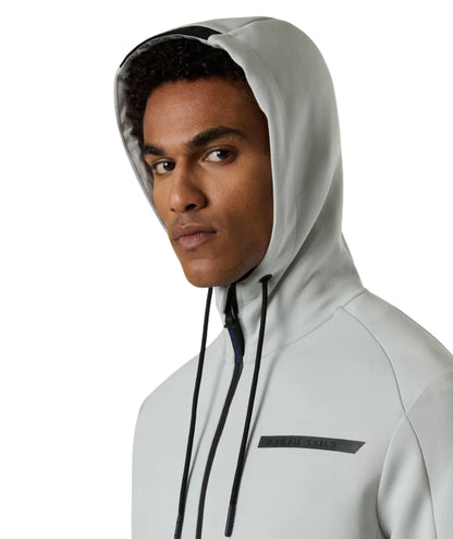 North Sails Felpa Full Zip con Cappuccio in Scuba 691156_000 Grigio