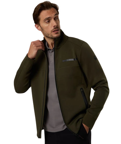 North Sails Felpa Full Zip in Misto Cotone 691335_000 Verde