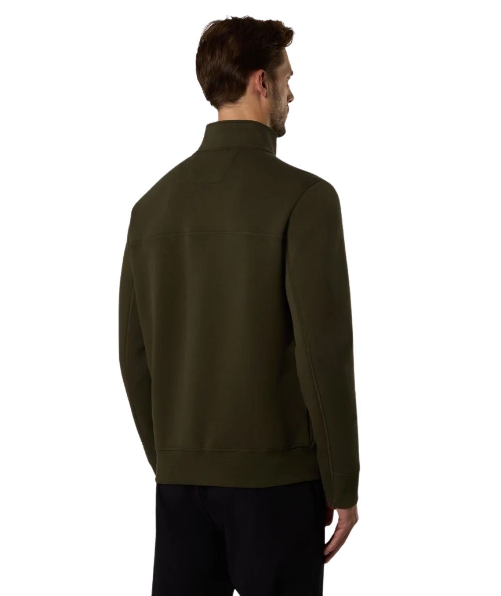 North Sails Felpa Full Zip in Misto Cotone 691335_000 Verde