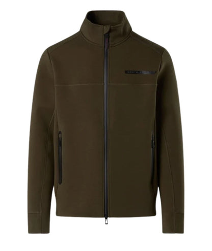 North Sails Felpa Full Zip in Misto Cotone 691335_000 Verde