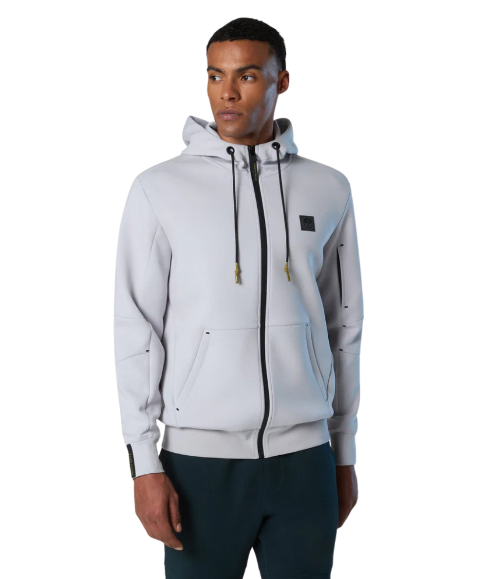 North Sails Felpa con Cappuccio e Zip 691097.000 Grigio