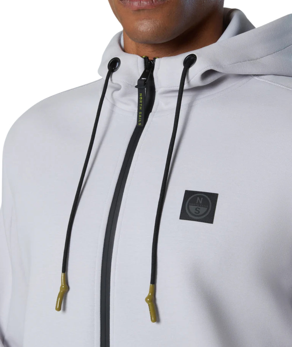 North Sails Felpa con Cappuccio e Zip 691097.000 Grigio