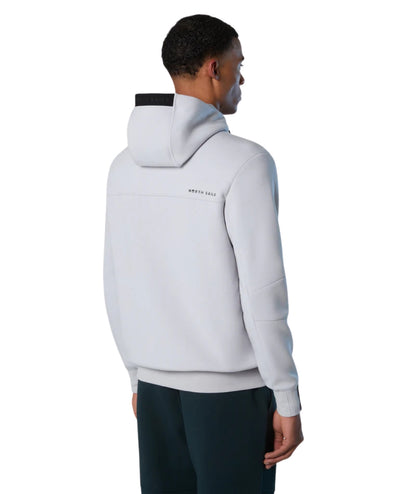 North Sails Felpa con Cappuccio e Zip 691097.000 Grigio