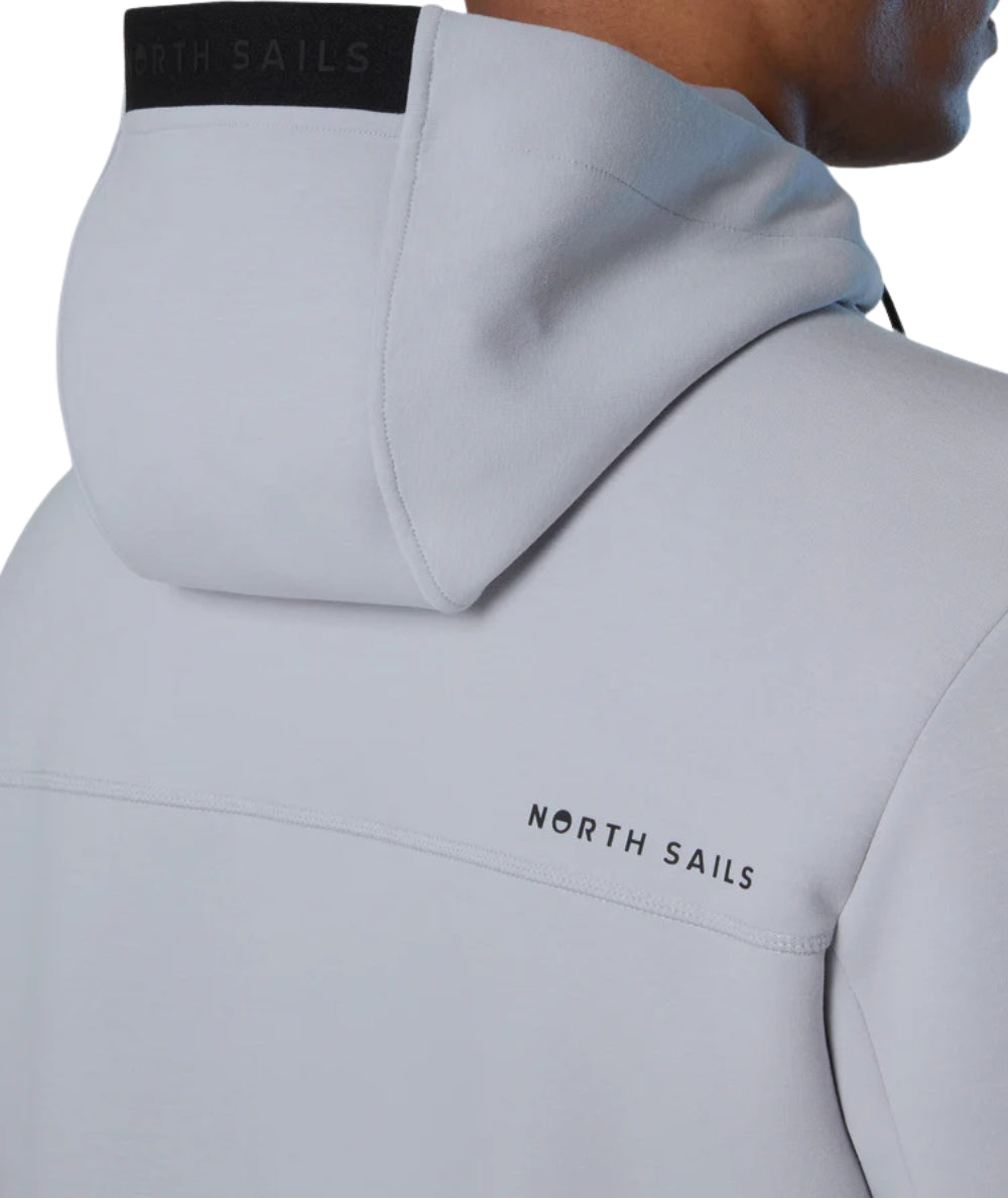 North Sails Felpa con Cappuccio e Zip 691097.000 Grigio