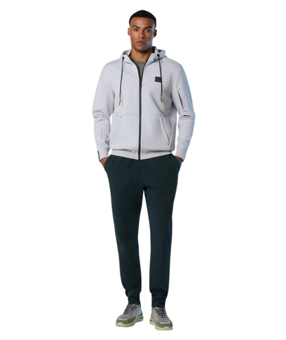 North Sails Felpa con Cappuccio e Zip 691097.000 Grigio