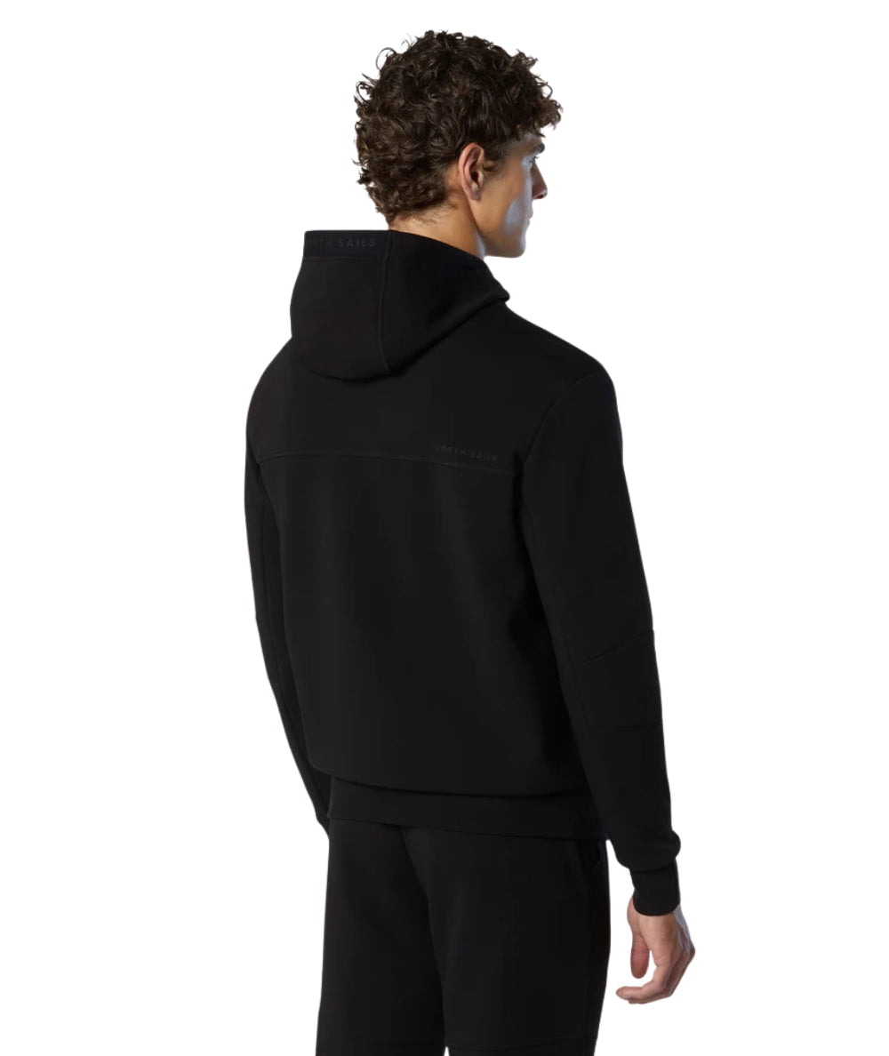 North Sails Felpa con Cappuccio e Zip 691097.000 Nero