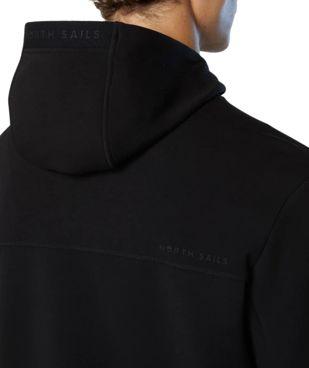North Sails Felpa con Cappuccio e Zip 691097.000 Nero