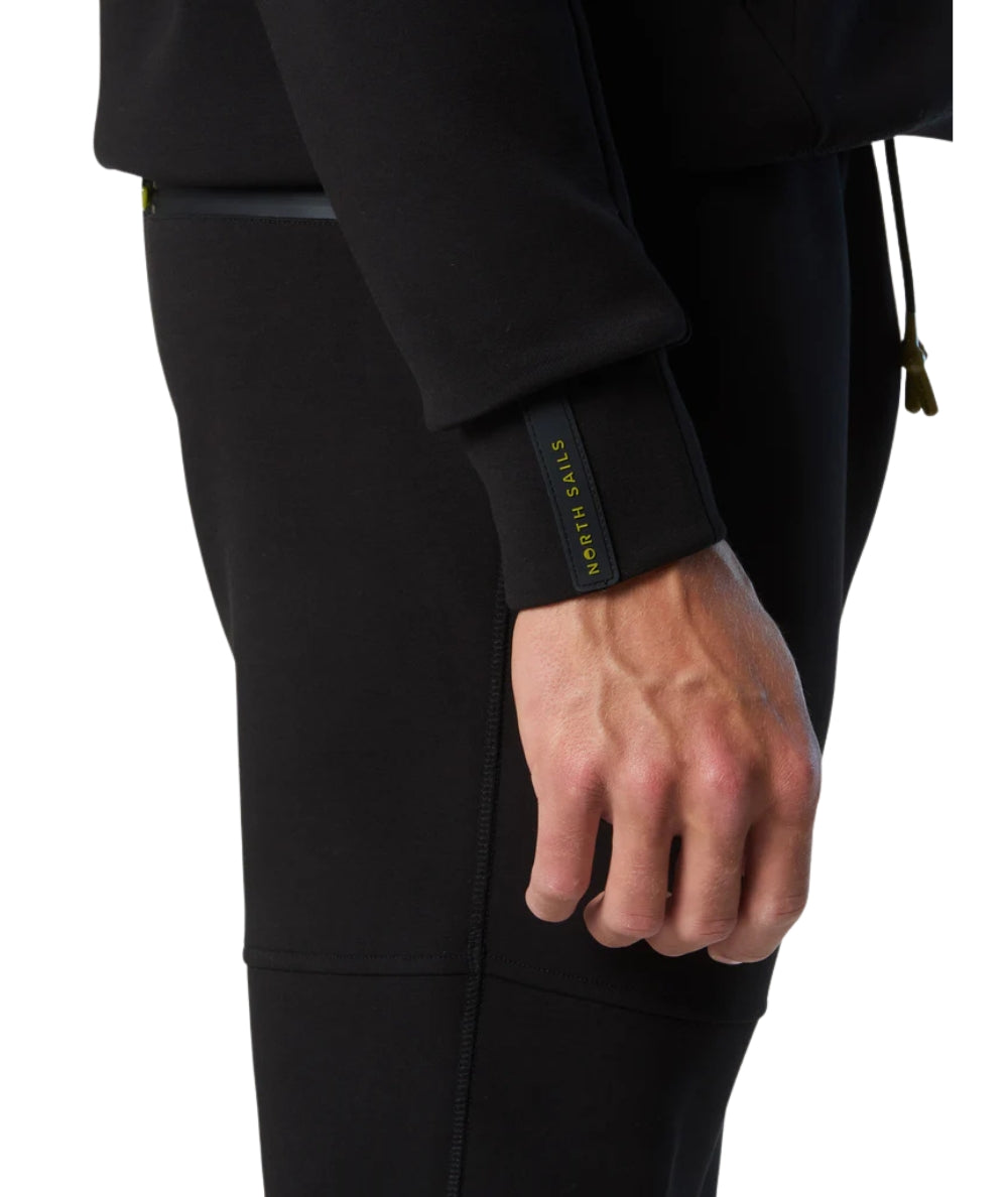 North Sails Felpa con Cappuccio e Zip 691097.000 Nero