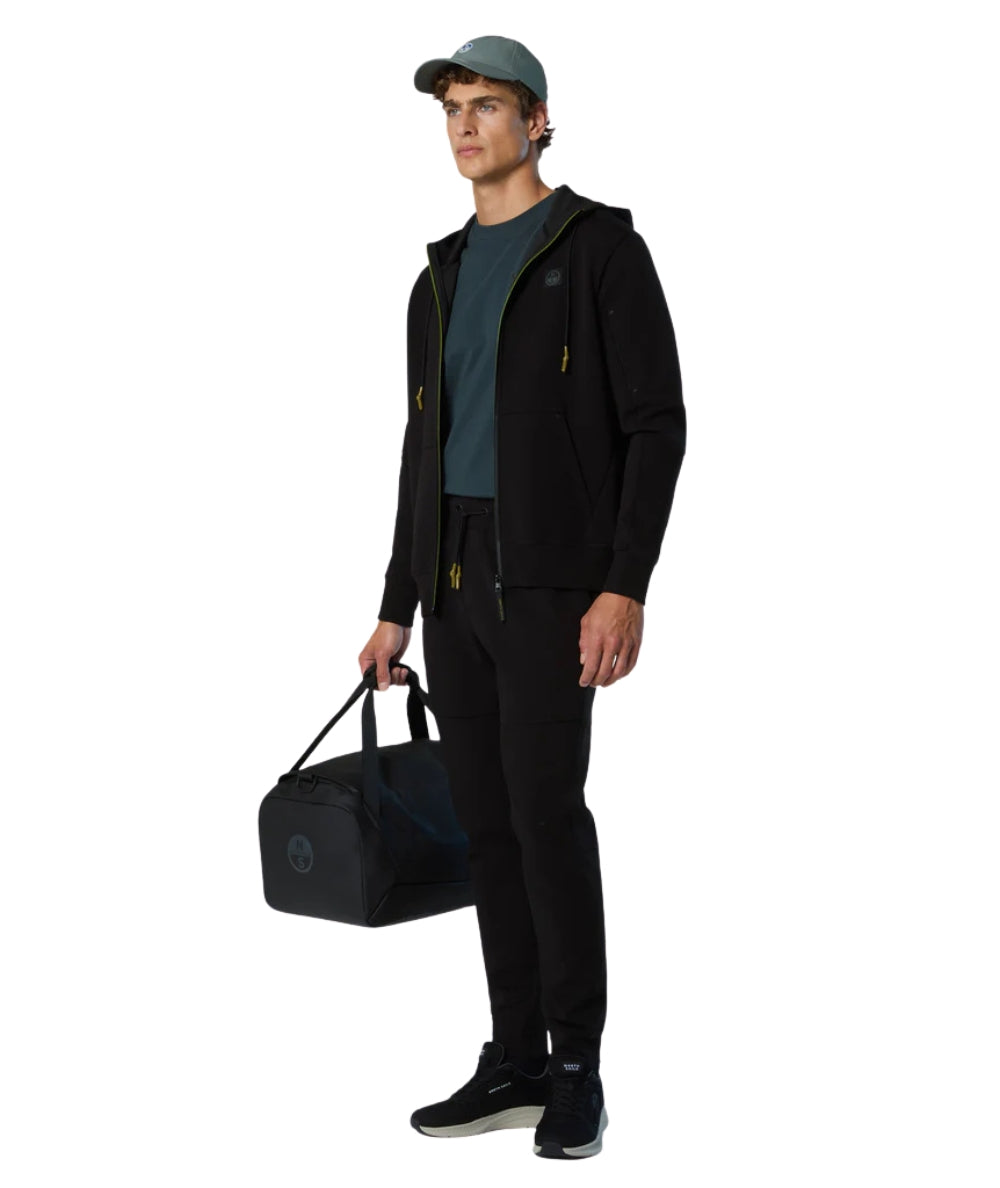 North Sails Felpa con Cappuccio e Zip 691097.000 Nero