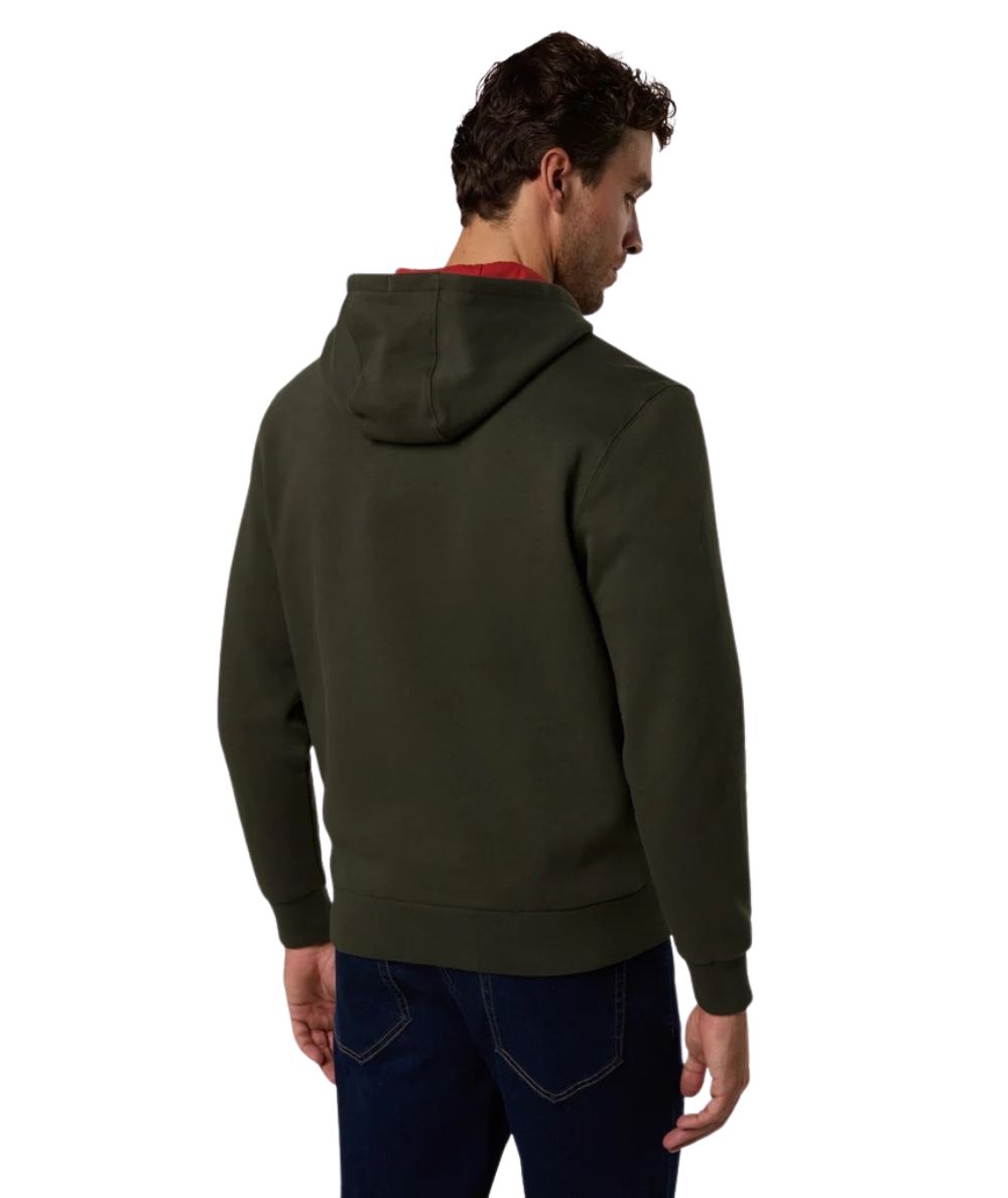 North Sails Felpa con Cappuccio in Cotone 691303_000 Verde