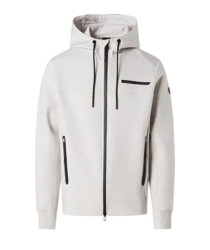 North Sails Felpa con Cappuccio in Misto Cotone 691337_000 Grigio Chiaro