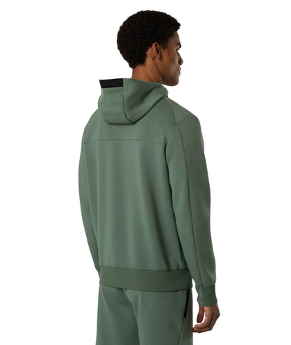 North Sails Felpa con Cappuccio in Scuba Full zip 691156_000 Verde