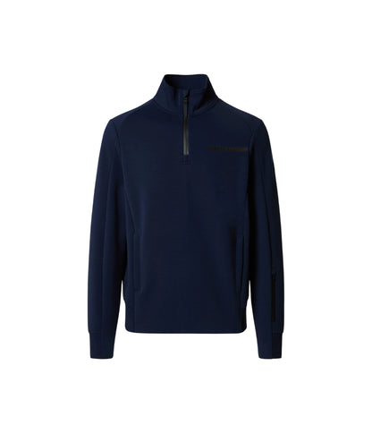 North Sails Felpa con Half Zip in Scuba 691155_000 Blu Navy