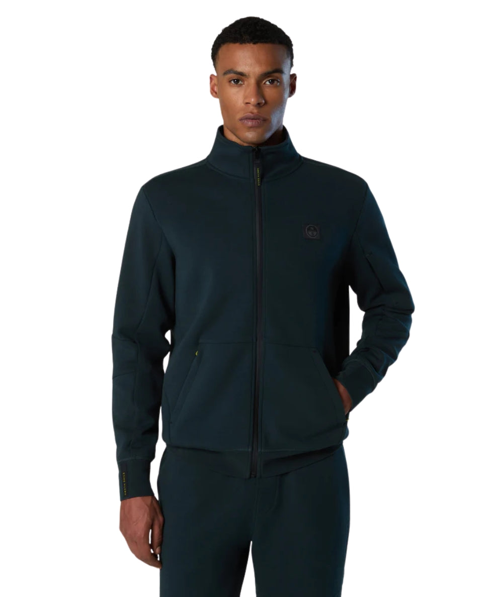 North Sails Felpa con Zip 691095.000 Verde Scuro