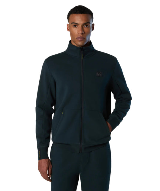 North Sails Felpa con Zip 691095.000 Verde Scuro
