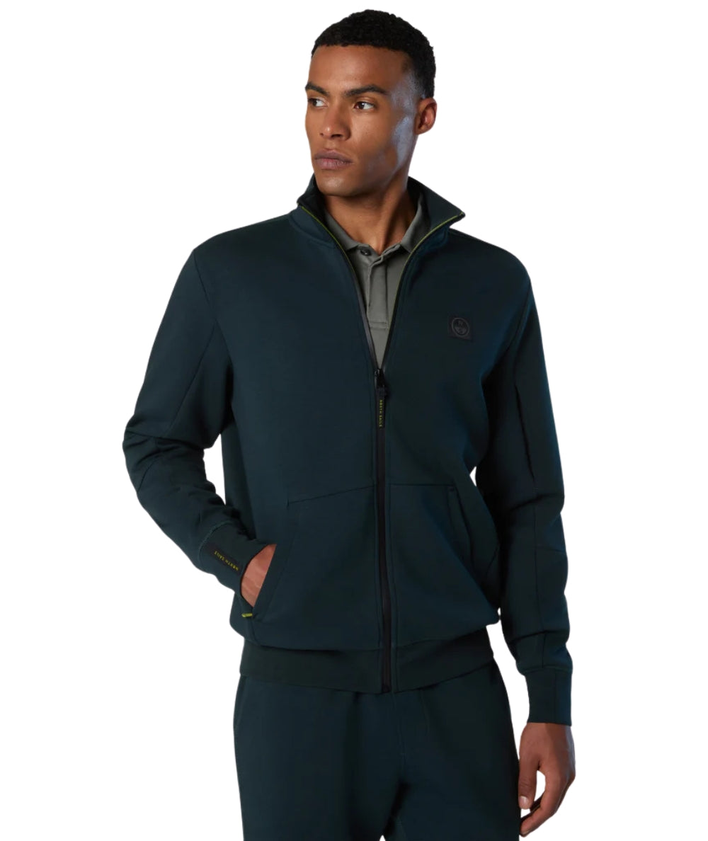 North Sails Felpa con Zip 691095.000 Verde Scuro