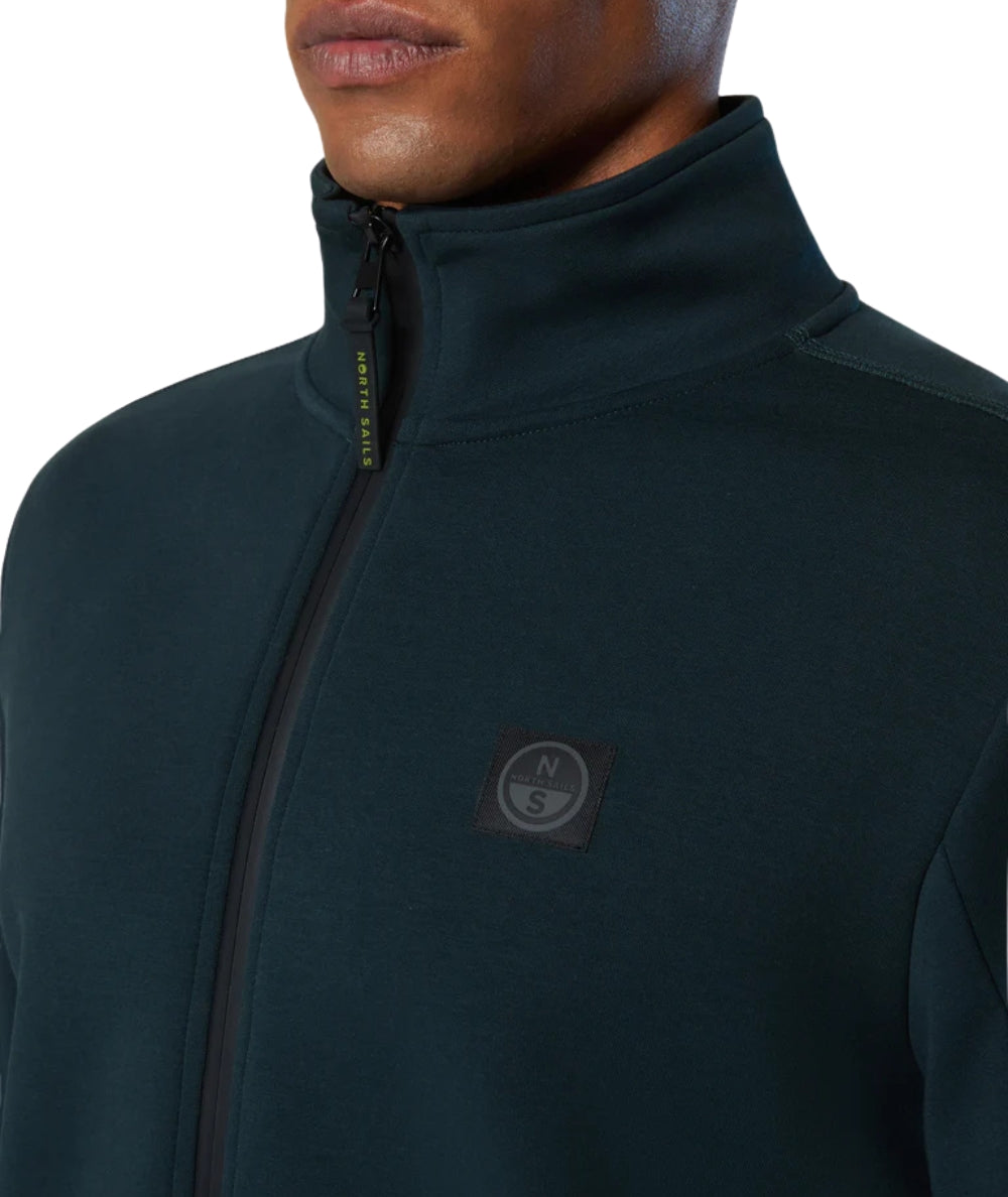 North Sails Felpa con Zip 691095.000 Verde Scuro