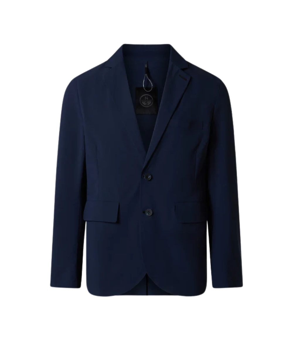 North Sails Giacca con Tasche in Solotex Blazer Windflex 603413_000 Blu Navy