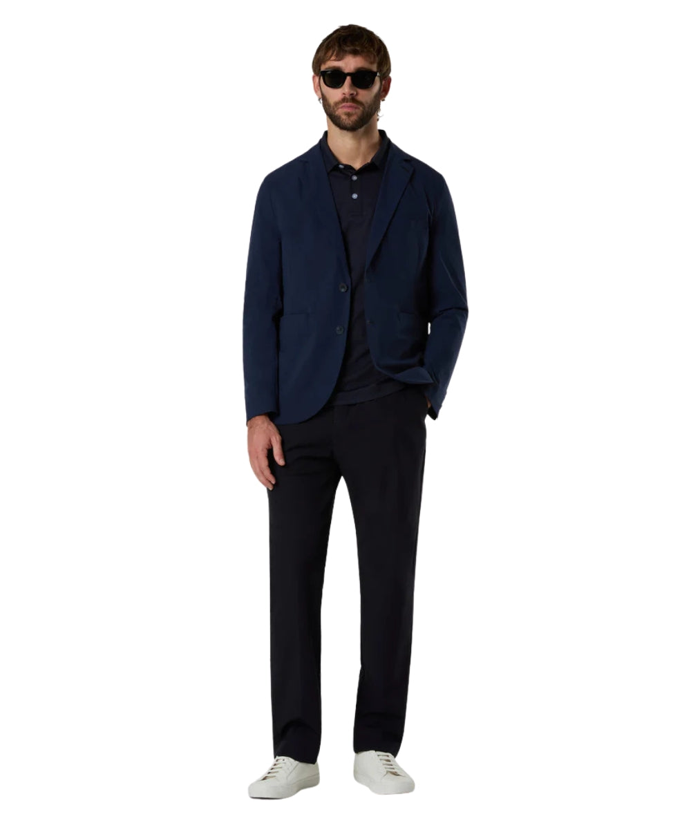 North Sails Giacca con Tasche in Solotex Blazer Windflex 603413_000 Blu Navy
