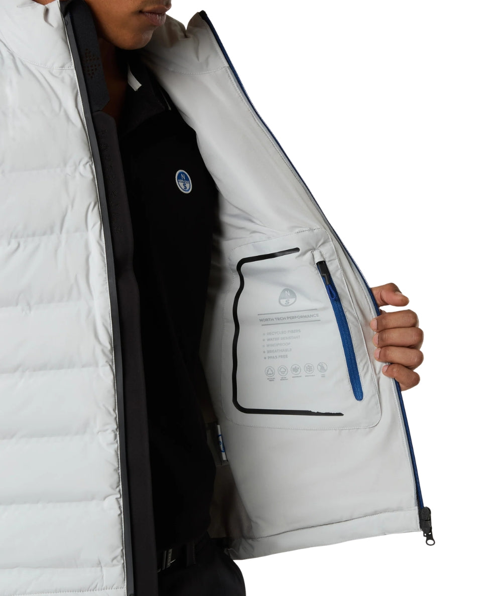 North Sails Gilet con Tasche Tiburon 603405_000 Grigio