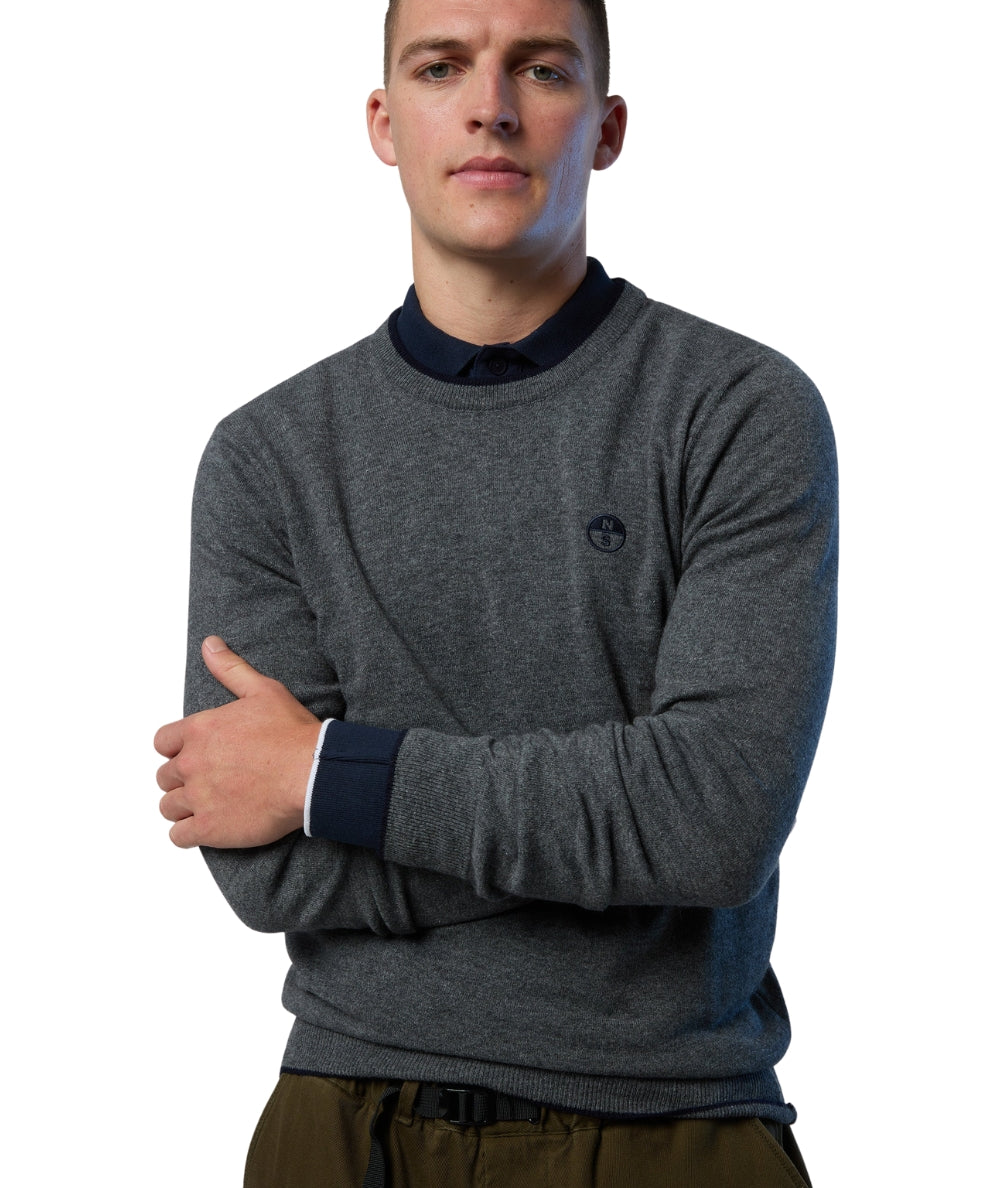North Sails Maglione Girocollo 699775_000 Grigio