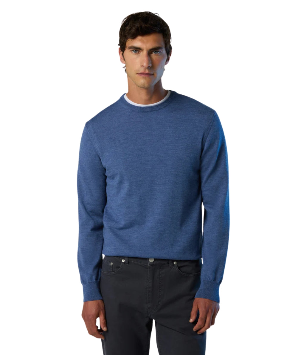 North Sails Maglione Girocollo Lana Merino 699156.000 Avio
