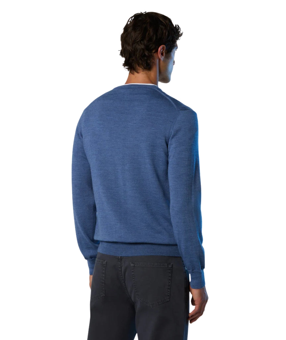 North Sails Maglione Girocollo Lana Merino 699156.000 Avio
